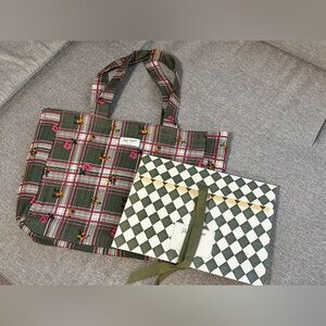Sezane quilted tote and gift bag new